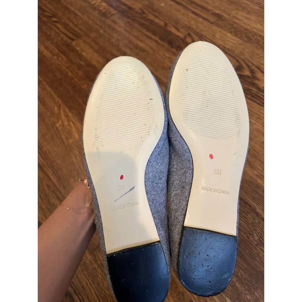 Talbots Flats Womens size 5M Gray Slip On Scottie Dog Embroidery Preppy Casual - Picture 8 of 9
